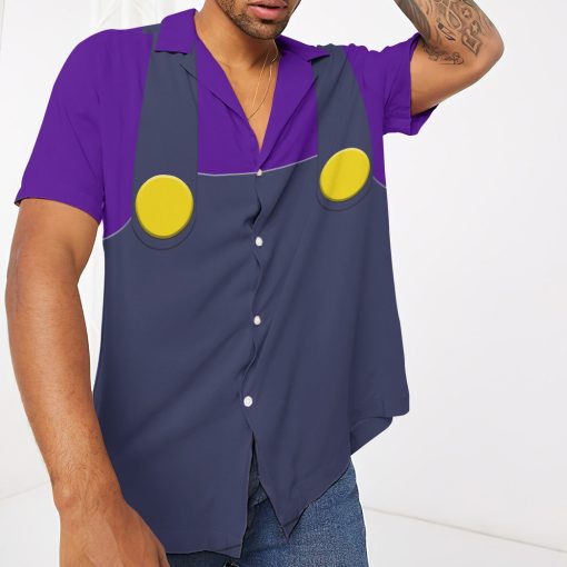 Gearhumans 3D Waluigi Custom Short Sleeve Shirt - Image 9