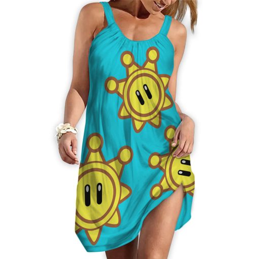 Gearhumans 3D Mario Sunshine Custom Beach Dress 1 Gearhumans 3D Mario Sunshine Custom Beach Dress