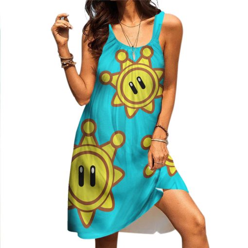 Gearhumans 3D Mario Sunshine Custom Beach Dress 2 Gearhumans 3D Mario Sunshine Custom Beach Dress - Image 2