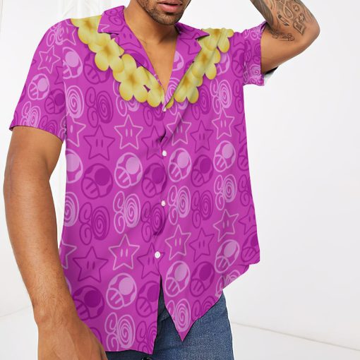 Gearhumans 3D Mario Resort Outfit Purple Custom Short Sleeve Shirt - Image 7