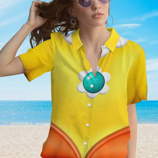 Gearhumans 3D Princess Daisy Custom Short Sleeve Shirt - Image 4