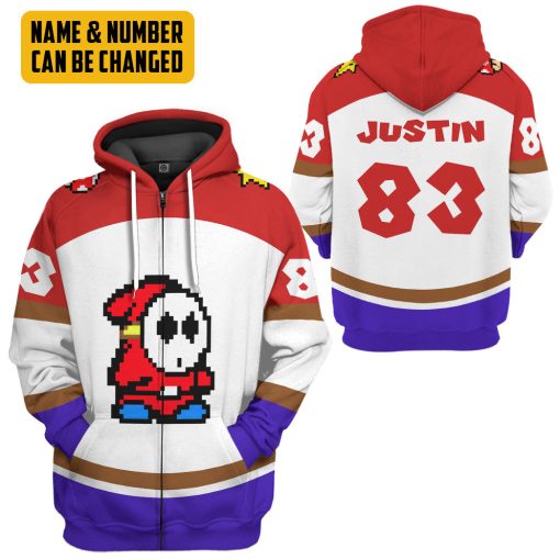 Gearhumans 3D Shy Guy Sports Custom Name Custom Number Hoodie Tshirt Apparel - Image 13