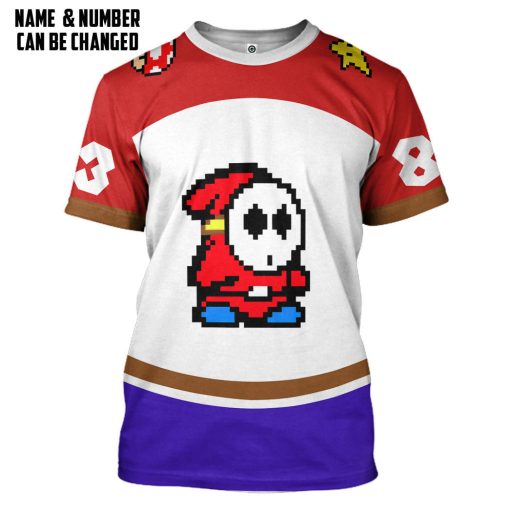 Gearhumans 3D Shy Guy Sports Custom Name Custom Number Hoodie Tshirt Apparel - Image 5