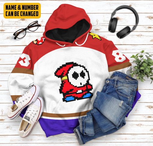 Gearhumans 3D Shy Guy Sports Custom Name Custom Number Hoodie Tshirt Apparel - Image 17