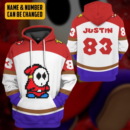 Gearhumans 3D Shy Guy Sports Custom Name Custom Number Hoodie Tshirt Apparel - Image 15