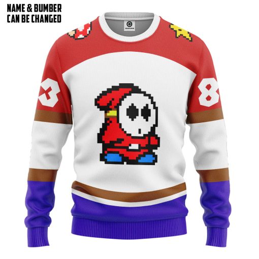Gearhumans 3D Shy Guy Sports Custom Name Custom Number Hoodie Tshirt Apparel - Image 3