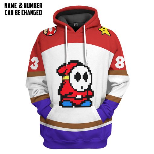Gearhumans 3D Shy Guy Sports Custom Name Custom Number Hoodie Tshirt Apparel