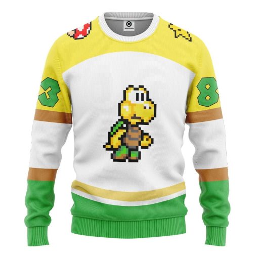 Gearhumans 3D Green Koopa Troopa Sports Custom Name Custom Number Hoodie Tshirt Apparel - Image 23