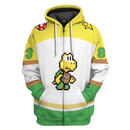 Gearhumans 3D Green Koopa Troopa Sports Custom Name Custom Number Hoodie Tshirt Apparel - Image 25