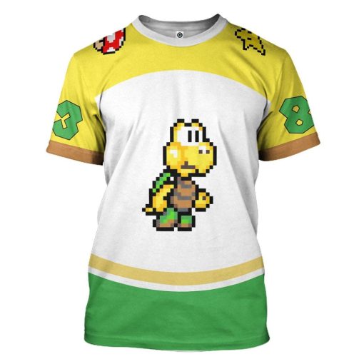 Gearhumans 3D Green Koopa Troopa Sports Custom Name Custom Number Hoodie Tshirt Apparel - Image 24