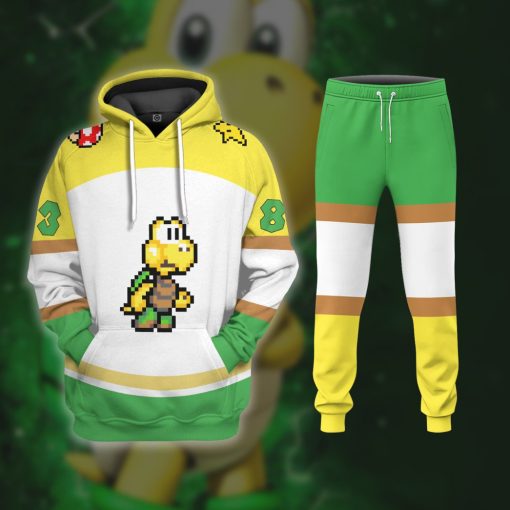 Gearhumans 3D Green Koopa Troopa Sports Custom Name Custom Number Hoodie Tshirt Apparel - Image 17