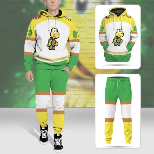 Gearhumans 3D Green Koopa Troopa Sports Custom Name Custom Number Hoodie Tshirt Apparel - Image 4