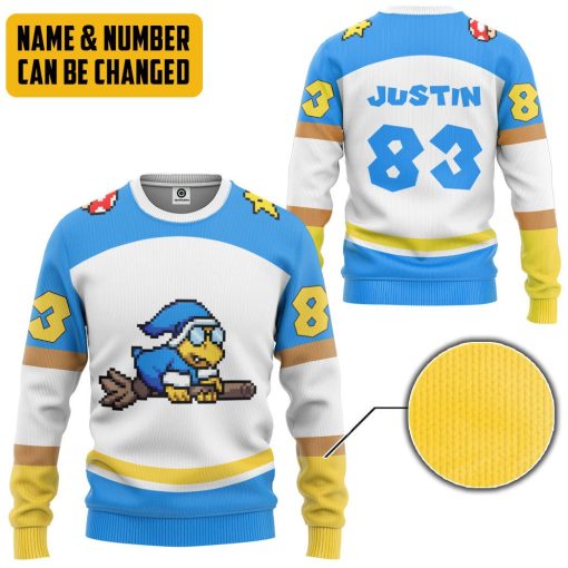 Gearhumans 3D Magikoopas Kamek Sports Custom Name Custom Number Hoodie Tshirt Apparel - Image 7