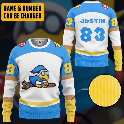 Gearhumans 3D Magikoopas Kamek Sports Custom Name Custom Number Hoodie Tshirt Apparel - Image 11