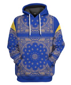 Gearhumans 3D Royal Blue Bandana Snoop Custom Tshirt Hoodie Apparel