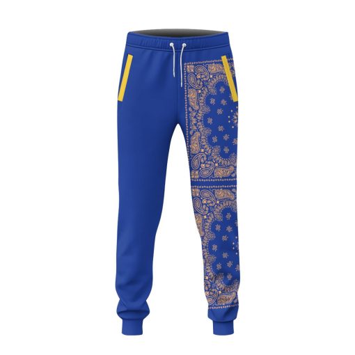 Gearhumans 3D Royal Blue Bandana Snoop Custom Sweatpants
