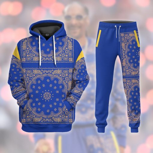 Gearhumans 3D Royal Blue Bandana Snoop Custom Sweatpants - Image 5