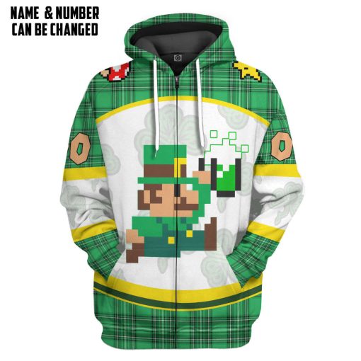 Gearhumans 3D St Patricks Day Mario Sports Special Ver Custom Name Custom Number Tshirt Hoodie Apparel 4 Gearhumans 3D St Patricks Day Mario Sports Special Ver Custom Name Custom Number Tshirt Hoodie Apparel - Image 4