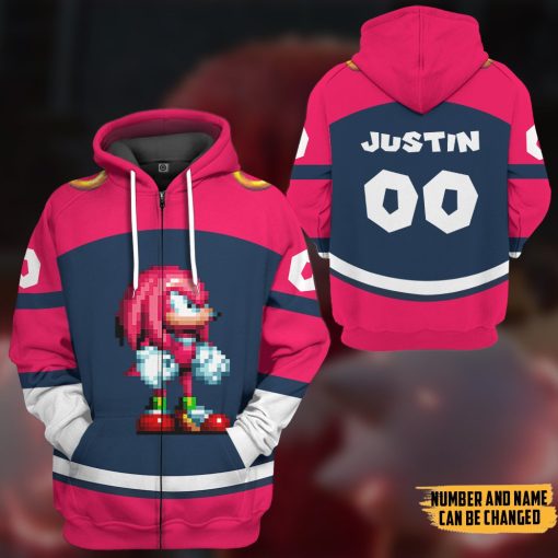 Gearhumans 3D STH Knuckles Sport Custom Name Custom Number Hoodie Tshirt Apparel - Image 13