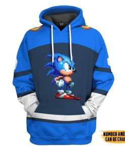 Gearhumans 3D STH Sonic Sport Custom Name Custom Number Hoodie Tshirt Apparel
