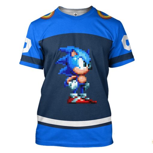 Gearhumans 3D STH Sonic Sport Custom Name Custom Number Hoodie Tshirt Apparel - Image 18