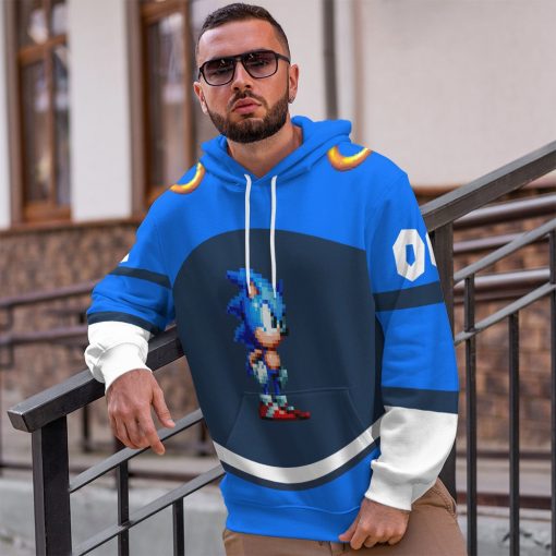 Gearhumans 3D STH Sonic Sport Custom Name Custom Number Hoodie Tshirt Apparel - Image 12