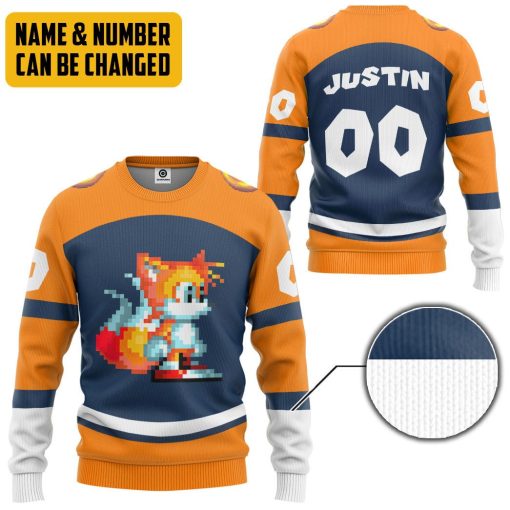 Gearhumans 3D STH Tails Sport Custom Name Custom Number Hoodie Tshirt Apparel - Image 6