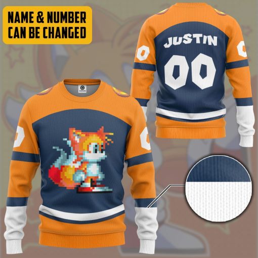Gearhumans 3D STH Tails Sport Custom Name Custom Number Hoodie Tshirt Apparel - Image 19
