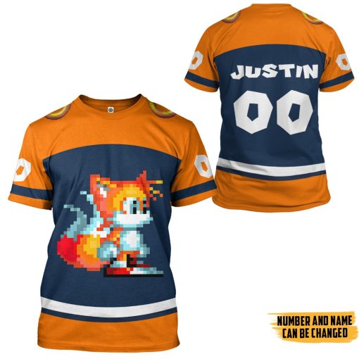 Gearhumans 3D STH Tails Sport Custom Name Custom Number Hoodie Tshirt Apparel - Image 7