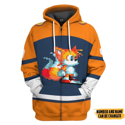 Gearhumans 3D STH Tails Sport Custom Name Custom Number Hoodie Tshirt Apparel - Image 17