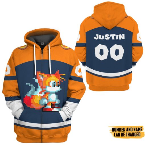 Gearhumans 3D STH Tails Sport Custom Name Custom Number Hoodie Tshirt Apparel - Image 21