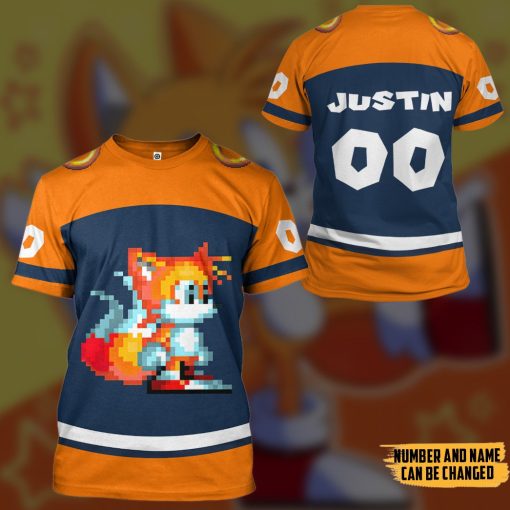 Gearhumans 3D STH Tails Sport Custom Name Custom Number Hoodie Tshirt Apparel - Image 16