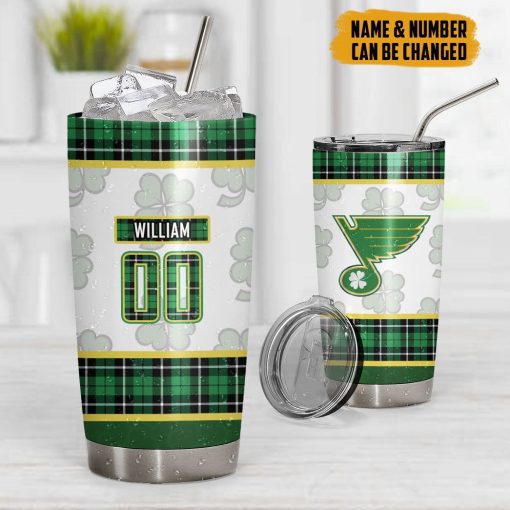 Gearhumans 3D St Louis Blues St Patrick Day Custom Name Custom Number