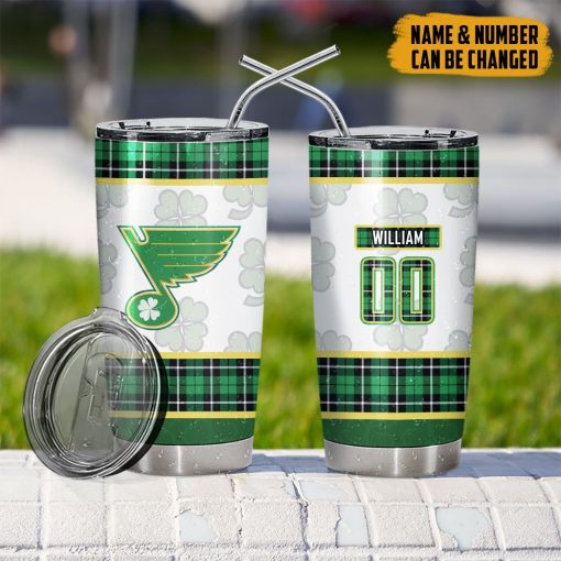 Gearhumans 3D St Louis Blues St Patrick Day Custom Name Custom Number