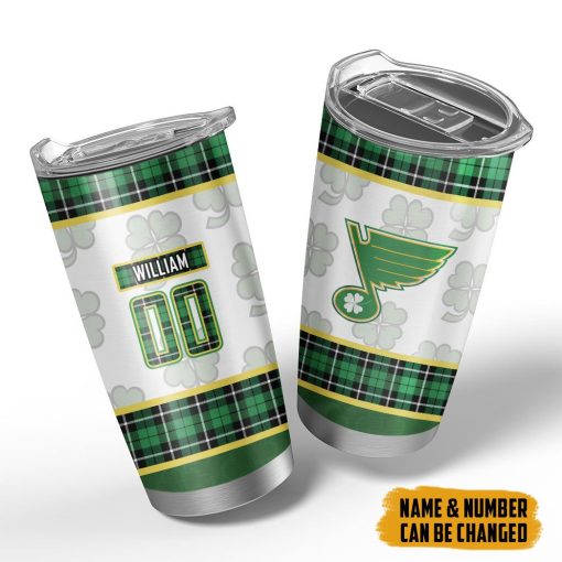 Gearhumans 3D St Louis Blues St Patrick Day Custom Name Custom Number