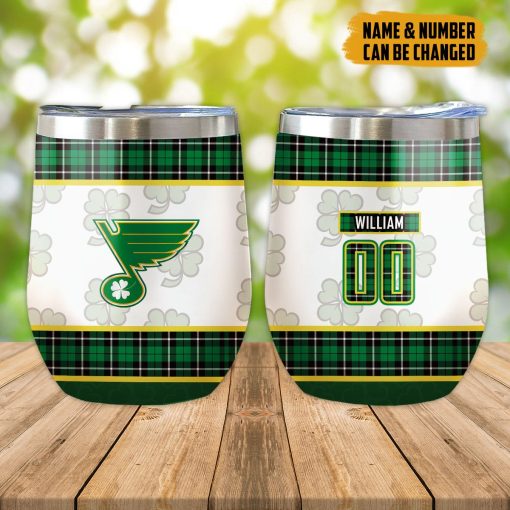 Gearhumans 3D St Louis Blues St Patrick Day Custom Name Custom Number