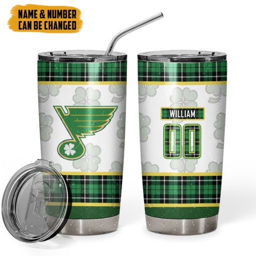 Gearhumans 3D St Louis Blues St Patrick Day Custom Name Custom Number