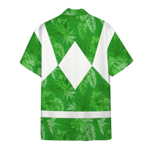 Gearhumans Movie Mighty Morphin Green Power Rangers Tropical Custom St Patrick's Day Hawaii 2 Gearhumans Movie Mighty Morphin Green Power Rangers Tropical Custom St Patrick's Day Hawaii - Image 2