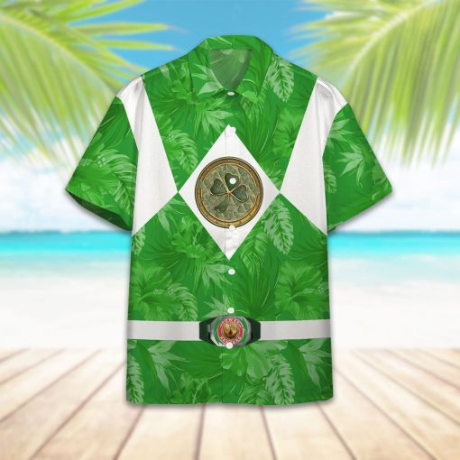 Gearhumans Movie Mighty Morphin Green Power Rangers Tropical Custom St Patrick's Day Hawaii 5 Gearhumans Movie Mighty Morphin Green Power Rangers Tropical Custom St Patrick's Day Hawaii - Image 5