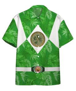 Gearhumans Movie Mighty Morphin Green Power Rangers Tropical Custom St Patrick's Day Hawaii