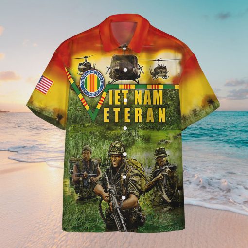 Gearhumans 3D Vietnam Veteran Custom Hawaiian Shirt - Image 6