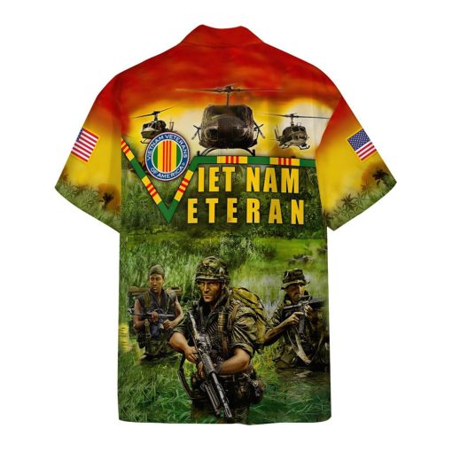 Gearhumans 3D Vietnam Veteran Custom Hawaiian Shirt - Image 2