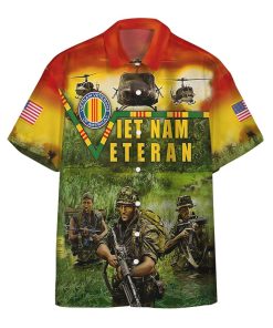 Gearhumans 3D Vietnam Veteran Custom Hawaiian Shirt