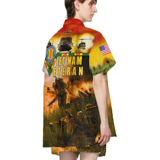 Gearhumans 3D Vietnam Veteran Custom Hawaiian Shirt