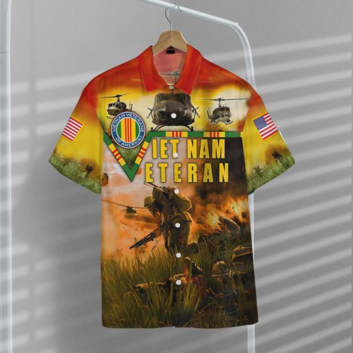Gearhumans 3D Vietnam Veteran Custom Hawaiian Shirt