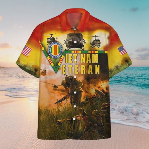 Gearhumans 3D Vietnam Veteran Custom Hawaiian Shirt