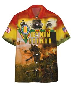 Gearhumans 3D Vietnam Veteran Custom Hawaiian Shirt