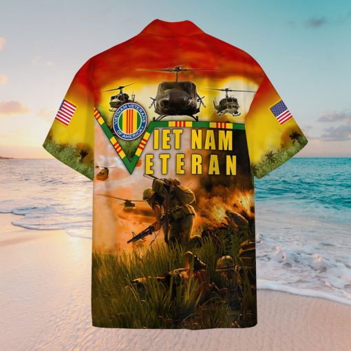 Gearhumans 3D Vietnam Veteran Custom Hawaiian Shirt