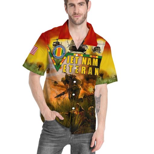 Gearhumans 3D Vietnam Veteran Custom Hawaiian Shirt