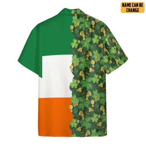 Gearhumans 3D Gold Coins Patrick's Day Irish Ireland Flag Custom Name Hawaiian Shirt - Image 2